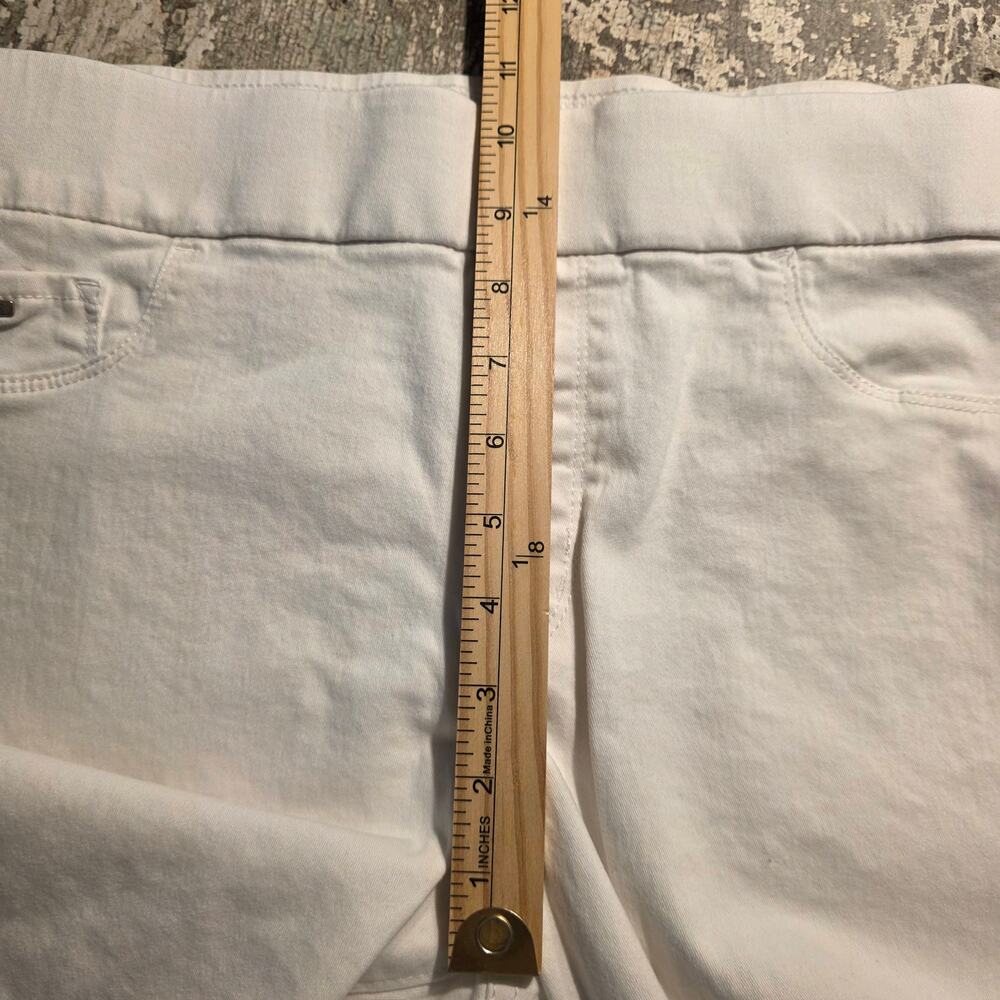 Nine West "Heidi" White Pull On Skinny Crop Jeans size 14 - Picture 6 of 8
